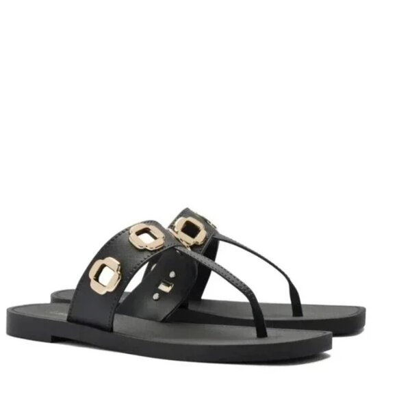 NEW Larroude Black Milan Sandal in PVC - Picture 2 of 6